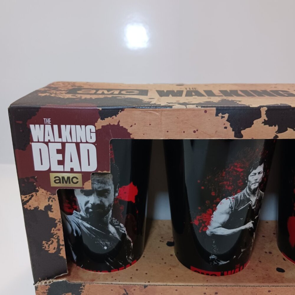 AMC The Walking Dead Pint Glass 4-Pack Collectible NWT - Picture 2 of 4